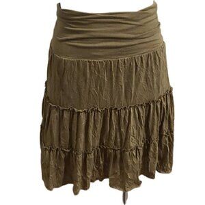 [6 Degrees] Green Tiered Skirt - Size S